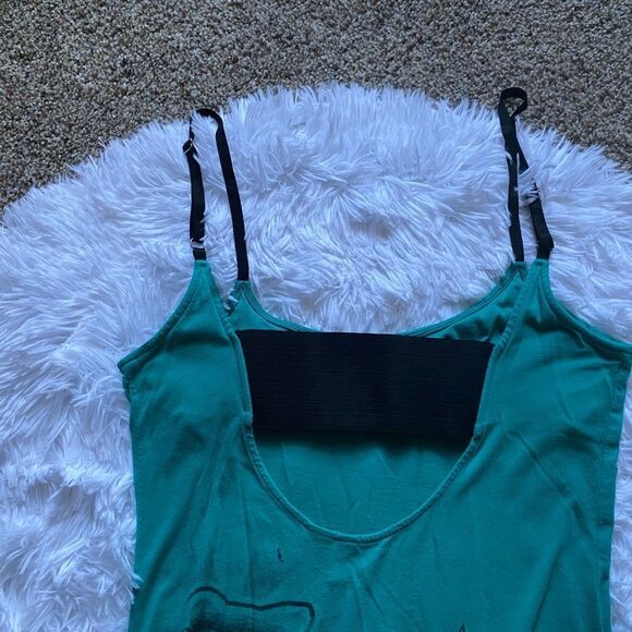 FOX Racing Dress Stretchy Elastic Back Adjustable Spaghetti Straps Teal Small - Picture 4 of 8